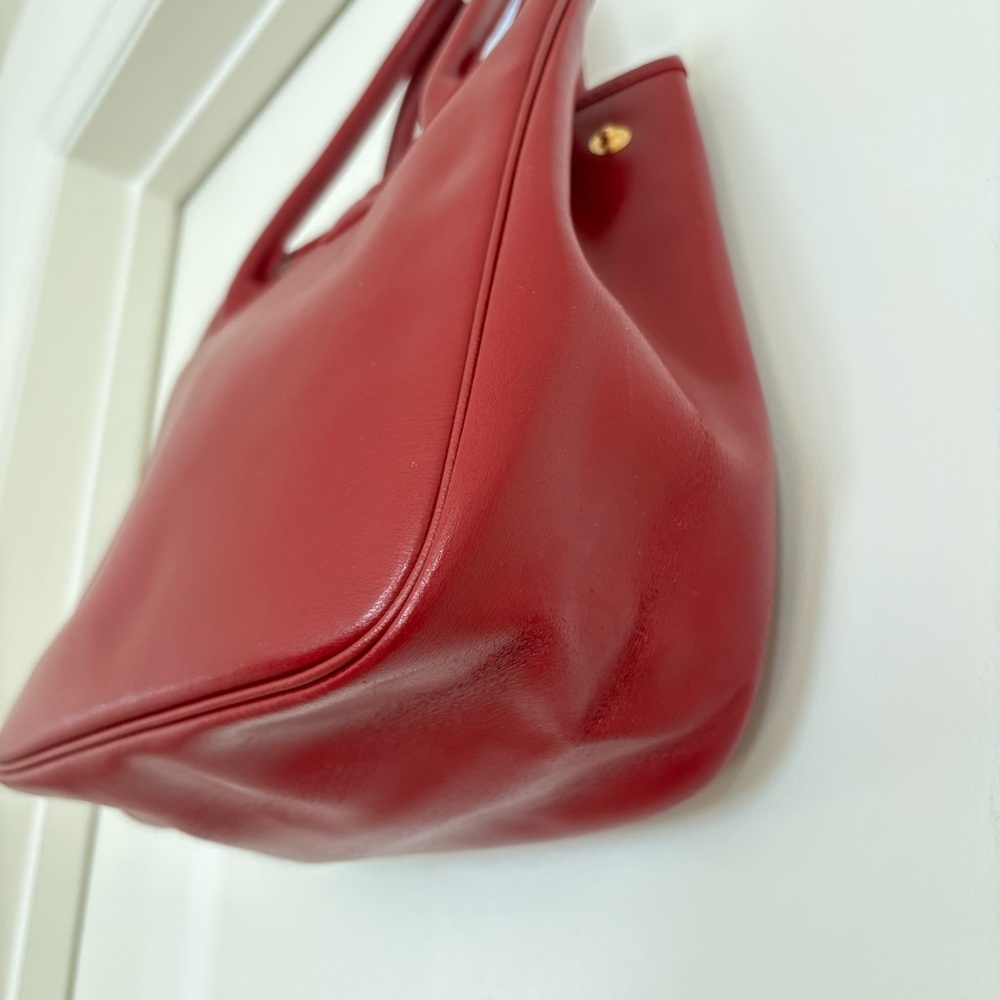 Longchamp Roseau Red Leather Handbag - Picture 8 of 16